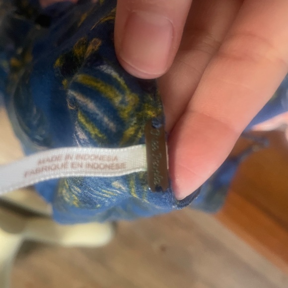 Free People JUMPSUIT Blue w/ Tropical Floral Pattern SIZE 0 "Hot Tropics" Style - Picture 2 of 11